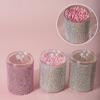 Luxury Diamond-Studded Cotton Swab Storage Box 3 Colors High-end Cotton Pad Storage Jar with Lids Toothpick Box Home Desktop