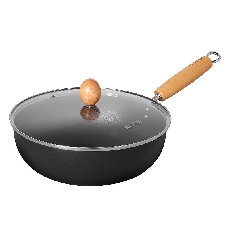 COOKER KING Yuandudu 28cm Non-Coated Iron Stir-Fry Wok