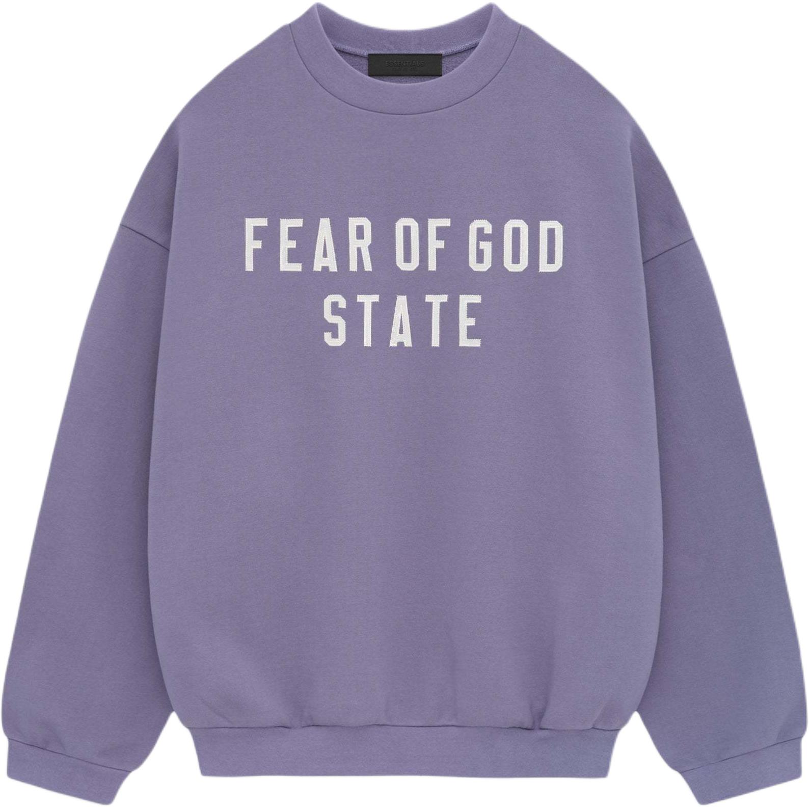 

Fear of God Мужские топы Essentials Heavy Fleece Crewneck Lavender Purple 192BT246237F L