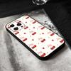 Cherry Phone Case Black Silicone Soft Shell For IPhone 17 16 15 14 13 12 11 Air Pro Max Plus Hot Sale