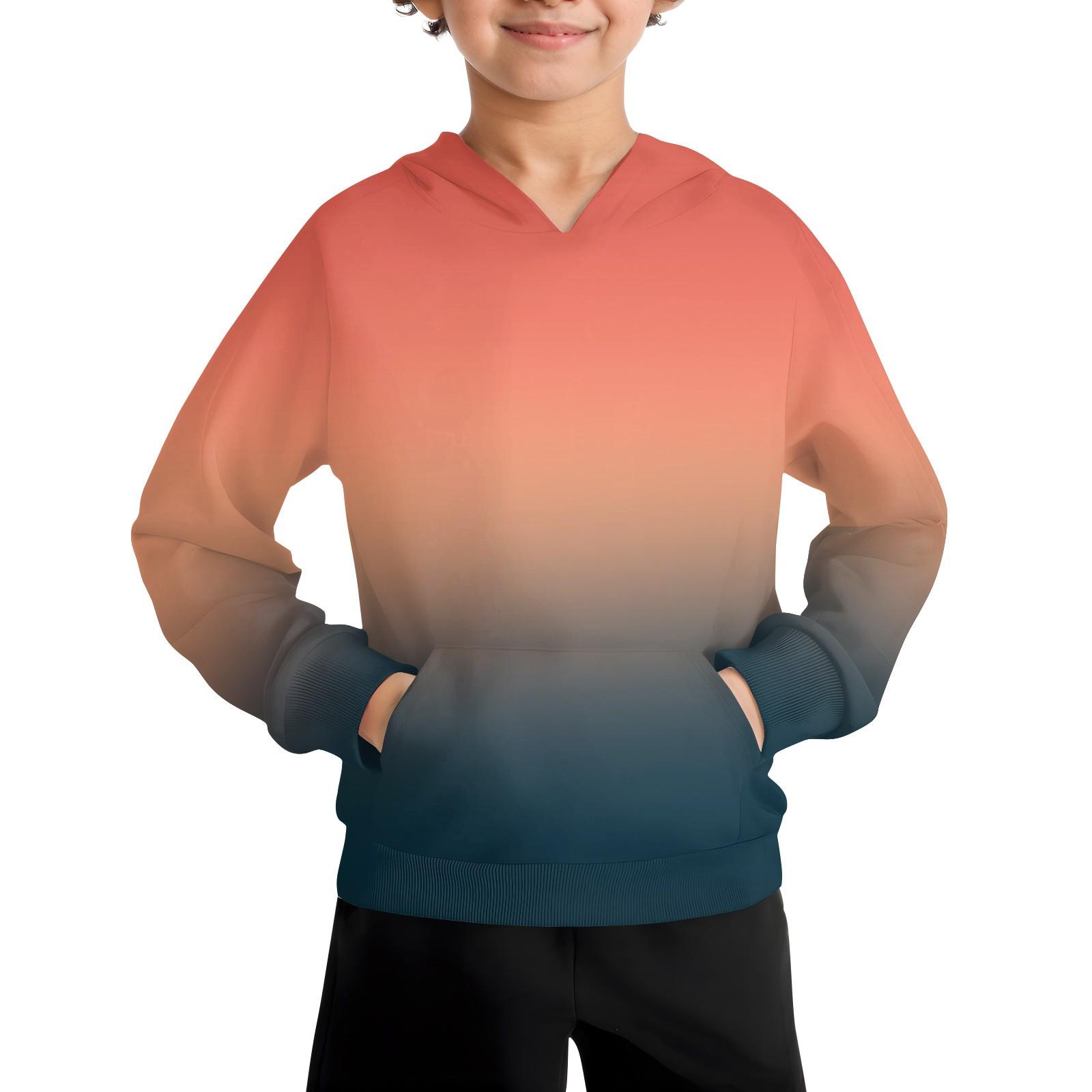 

Повседневная модная толстовка с длинным рукавом и капюшоном с карманом для мальчиков 110