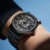LOUIE JUELEN Men's Watch Automatic Mechanical Watch Skeleton Design Luminous Fashion Men's Mechanical Wristwatch
