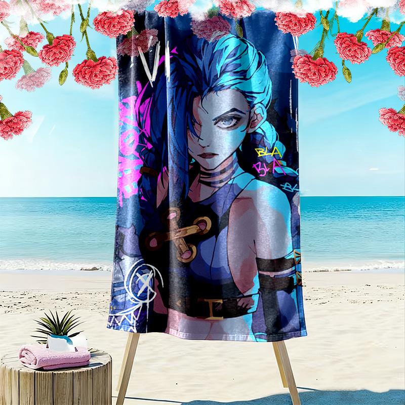 Fantasy Warriors Unite beach towel beach Beach towel for vacation photos seaside Outdoor pool towel Absorbent bath towel Fashion Comfort