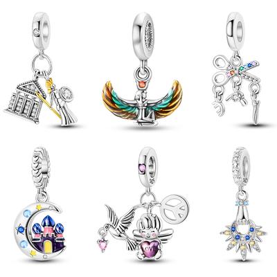 2024 nuevo 925 Plata de Ley amor y paz Castillo Athena ninfa cuentas de abalorios ajuste 925 Original pulsera joyería fina DIY