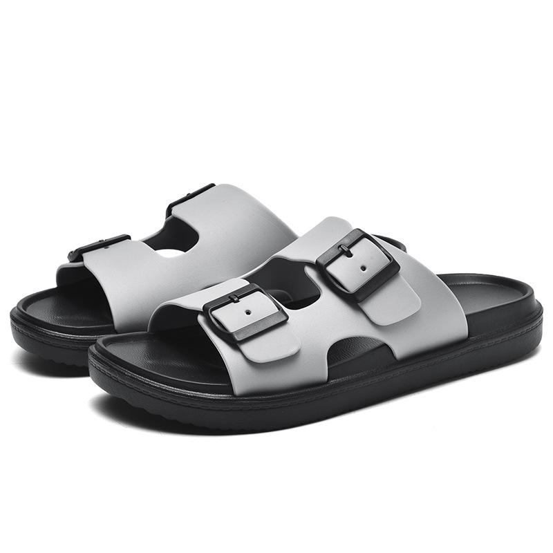 Men s Lightweight Summer Slippers: Stylish, Breathable, Soft Sole Sandals 43 серый