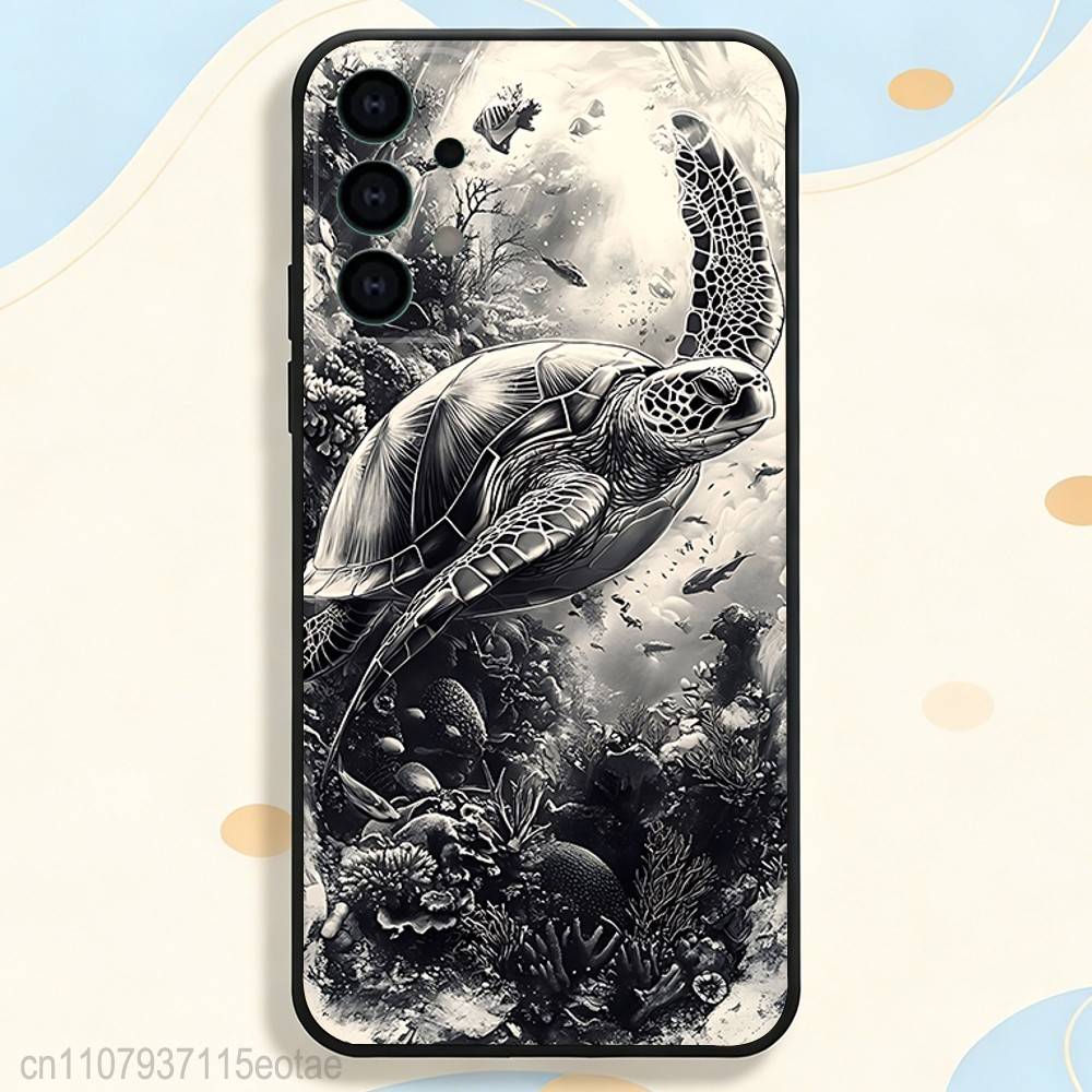 Coole Meeresschildkröte Handyhülle für Samsung S26 S24 S22 S25 Ultra S9 S20 FE S23 Plus S10 S21 Stoßfeste Funda Hülle