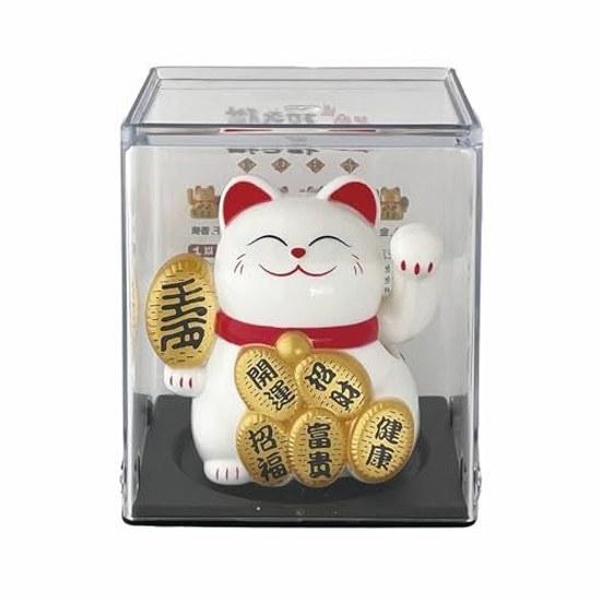 Santos Maneki Neko Suerte Solar Riqueza Aproximadamente 4.95.56.2cm Blanco SA-549-05