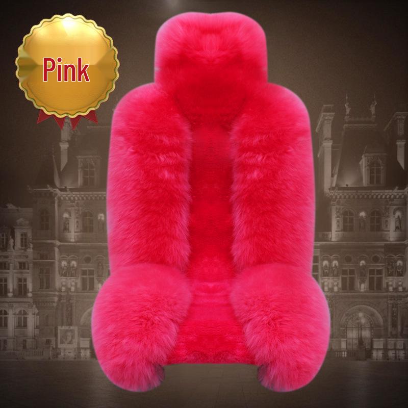 One-Piece Wool Car Seat Cushion - Plush Fur Winter Pad