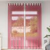 Voile Curtains with Rod Pockets 2 pcs Burgundy