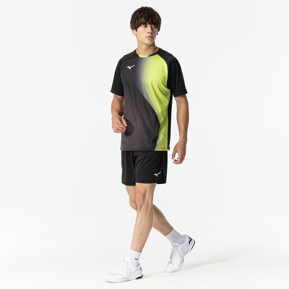 Mizuno Table Tennis Game JTTA Black Pants, Certified, Sweat-Wicking, Quick-Drying, Unisex, 82JBB002,