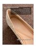 3386-5 New Autumn Stiletto Chunky Heel Pointed Toe French Bridal Shoes for Women