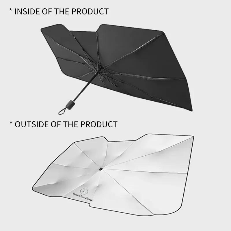Car Logo Windshield Sunshade Umbrella for MERCEDES BENZ W203 W204 W205 W206 W209 W210 W211 W212 W213 W176 W166 W163 W221 W222 CDEFG1