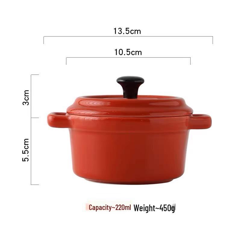 Ceramic Steamed Egg and Dessert Bowl with Lid | Oven-Safe Small Bowl for Baking and Baby Food