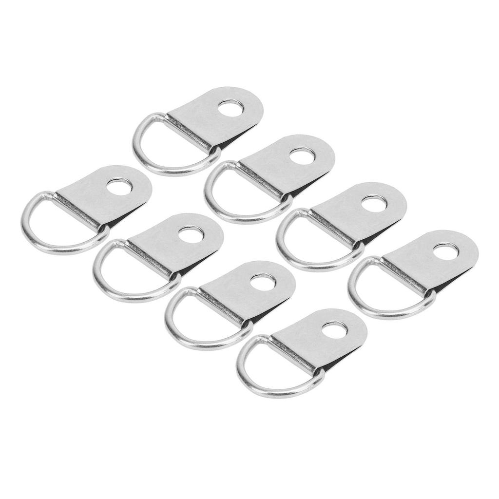 50 Set Shoe Boot Lace Hooks with 8mm Iron Rivets Loop D Ring Buckle Metal Repair Accessories Black