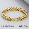 8/10mm Width Stainless Steel Keel Bracelet Plated Gold Keel Chain Bracelet Fashion Jewelry For Men Wedding Birthday Party Gift