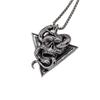 Hip Hop Skull Wrapped Around Snake Necklace Pendant