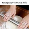 Lanno 304 Stainless Steel Non-Stick Rolling Pin for Dumplings and Noodles