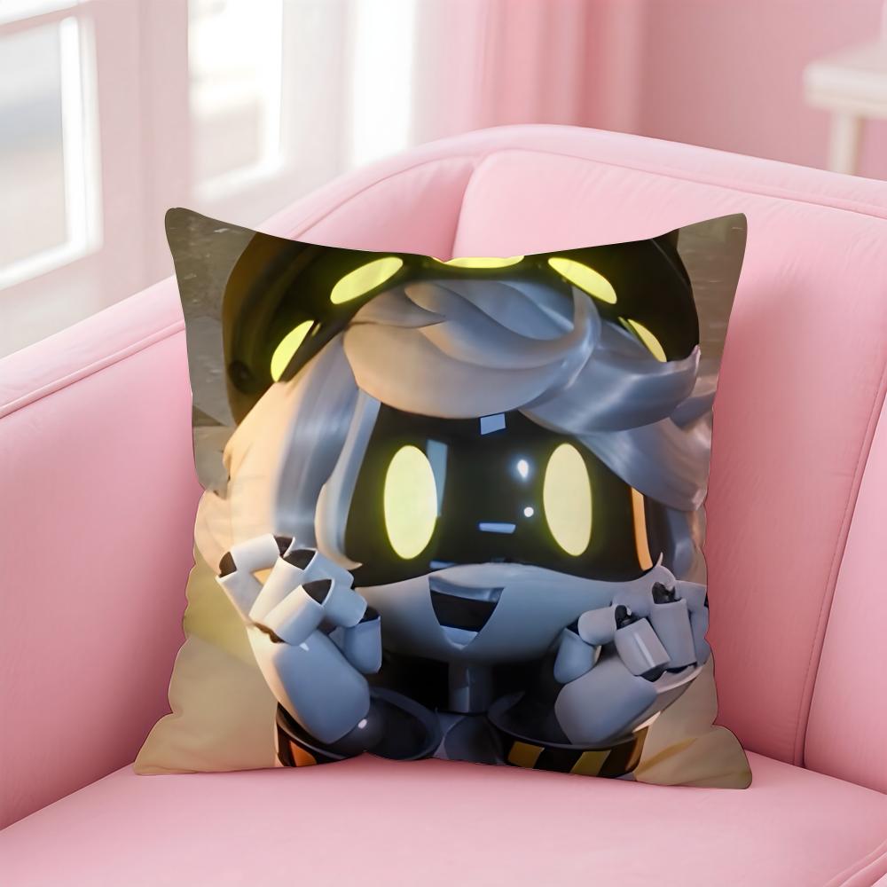 Fashion MMurder Drones Cartoon Cushion Cover Pillowcase Short Plush Invisible Zipper Room Sofa Cushion Cover