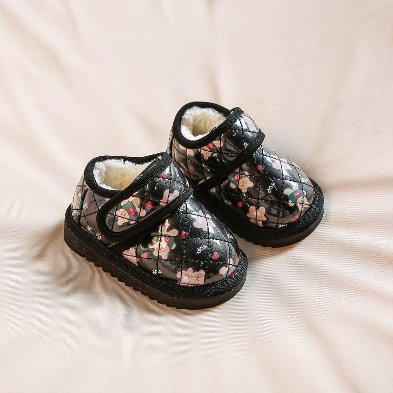 

Детские зимние ботинки детская обувь обувь для малышей мягкая подошва мужская и женская детская флисовая утолщенная теплая хлопковая обувь детская зимняя обувь 30 чёрный