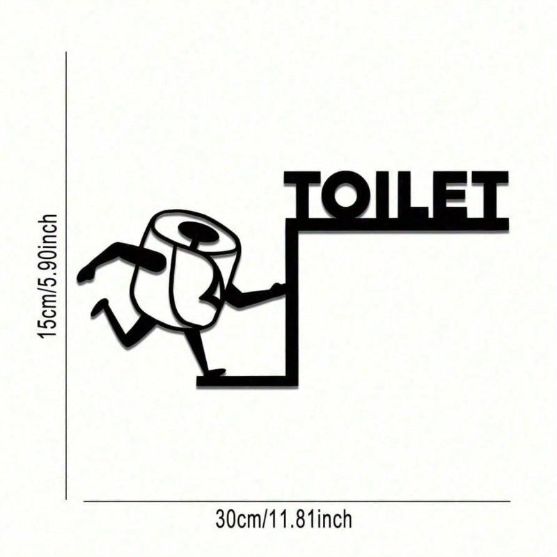 

Vintage Metal Tin Sign Funny Bathroom Art Cute Toilet Paper Design Retro Home Decor Gift TY7114 різнокольоровий