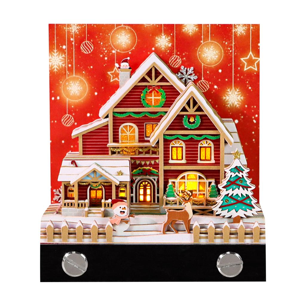 3D Calendar 2026 with Lights Desk Timepiece Calendar 2026 Artsy Pad Calendars for Christmas Housewarming Desktop Decoration