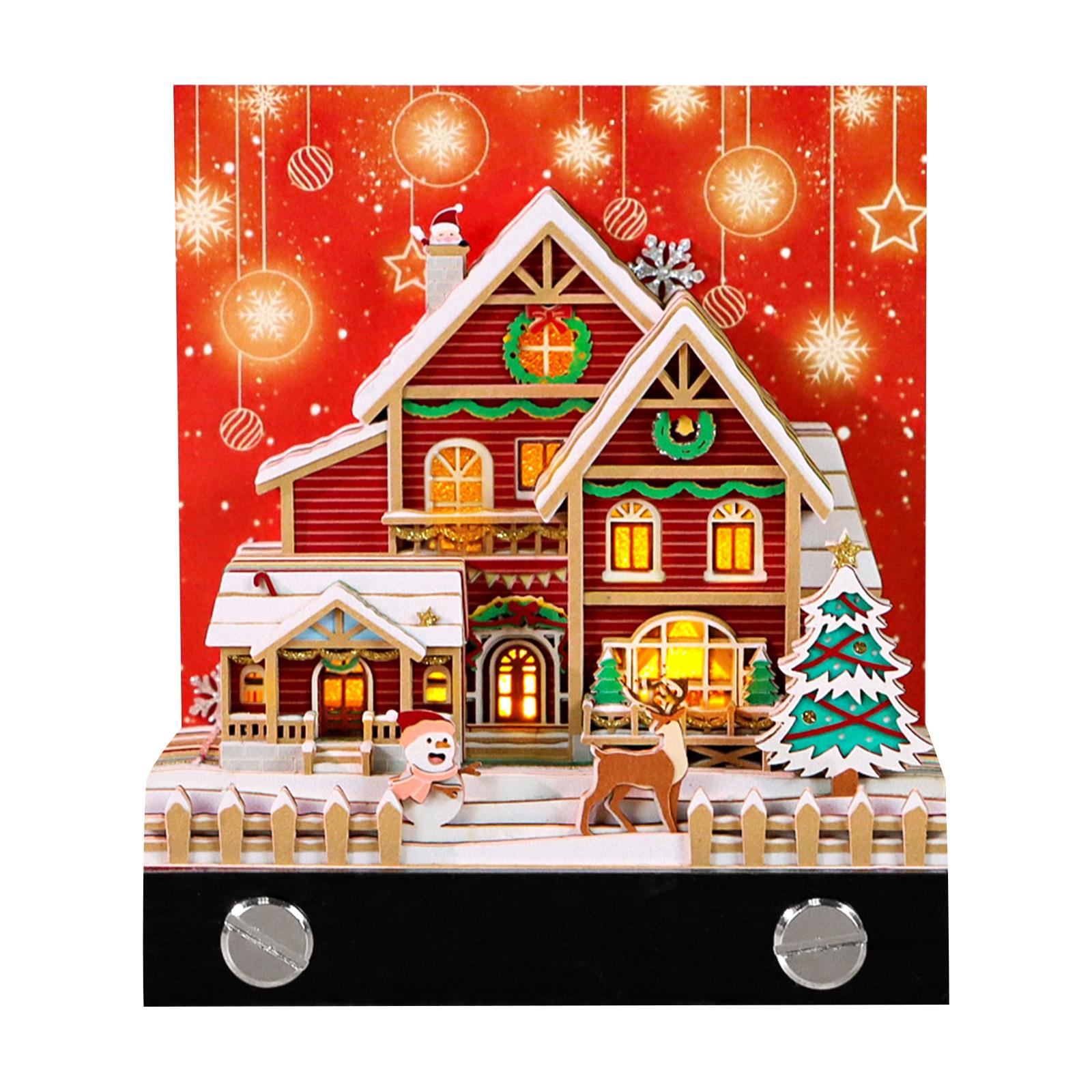 

3D Calendar 2026 with Lights Desk Timepiece Calendar 2026 Tear-Away Paper Sculpture Art Calendar for Friends Christmas