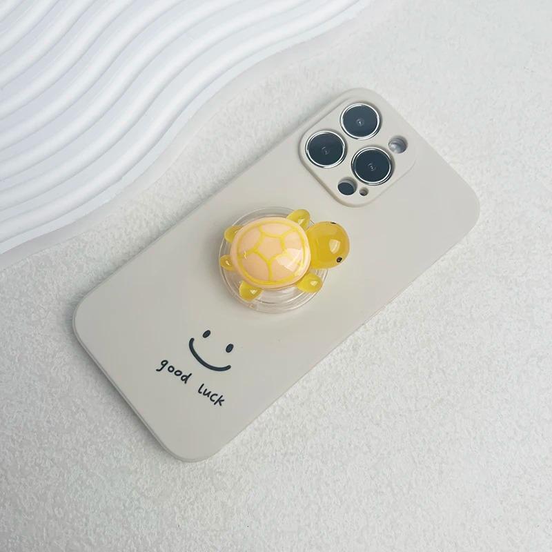 Cute Luminous Turtle Phone Holder Griptok Finger Ring Support For IPhone Samsung Cases Grip Tok Socket Bracket Girl Gift