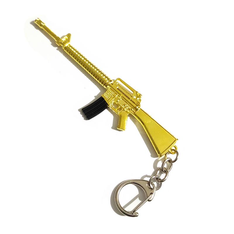 12cm PlayerUnknown's Battlegrounds Chicken Dinner Keychain & Weapon Figurine - Creative Classic Gift