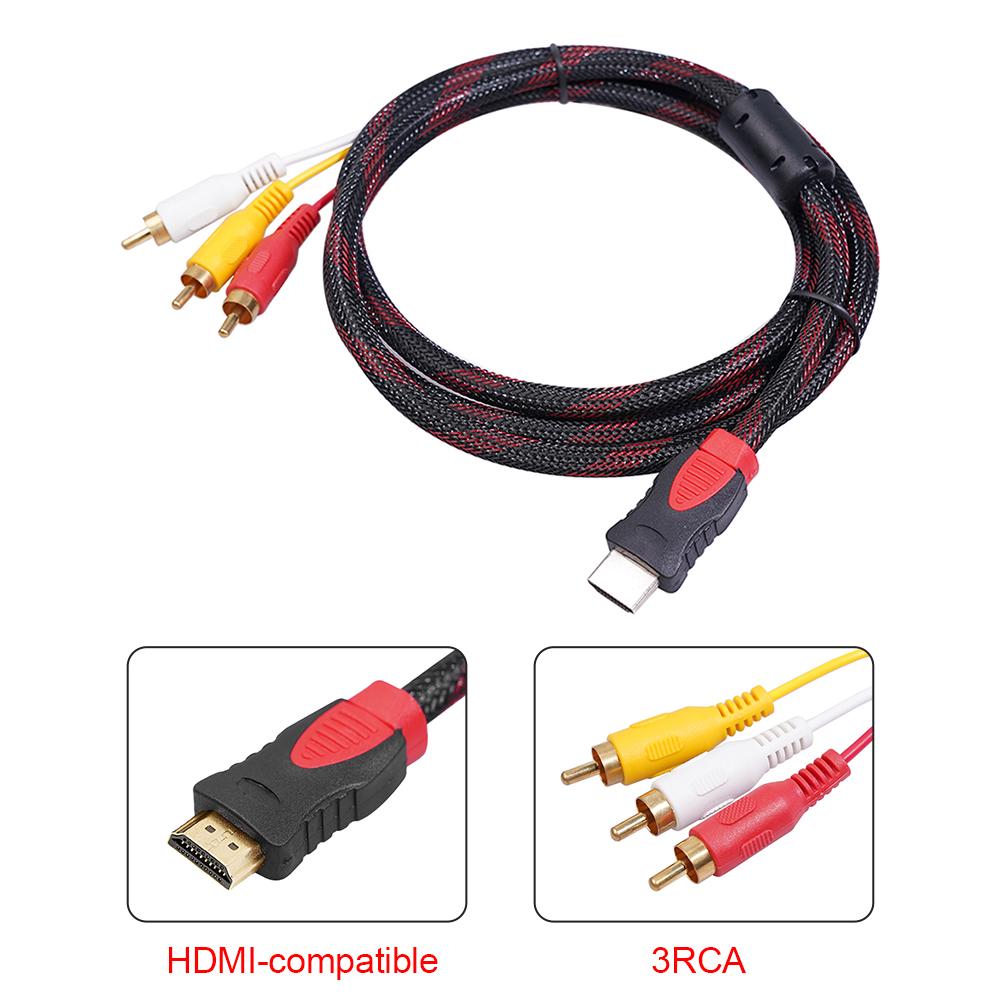 Купить HDMI-совместимый с 3RCA аудио-AV-кабель, адаптер-переходник для ...