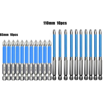 Magnetisches Schraubendreher-Bit-Set Rutschfeste Schraubendreher-Bits Set Sechskantschaft Stahl Phillips Kreuzschlitzschraubendreher-Bits Gemischte Länge