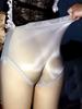 Sexy Women See Through Shiny Open Crotch Sissy Erotic Lingerie Thong Breathable Underwear Briefs Unisex Sheer High Waist T-Back