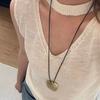 Gold Silver Irregular Necklace Matte Metal Long Sweater Chain  Jewelry Accessories