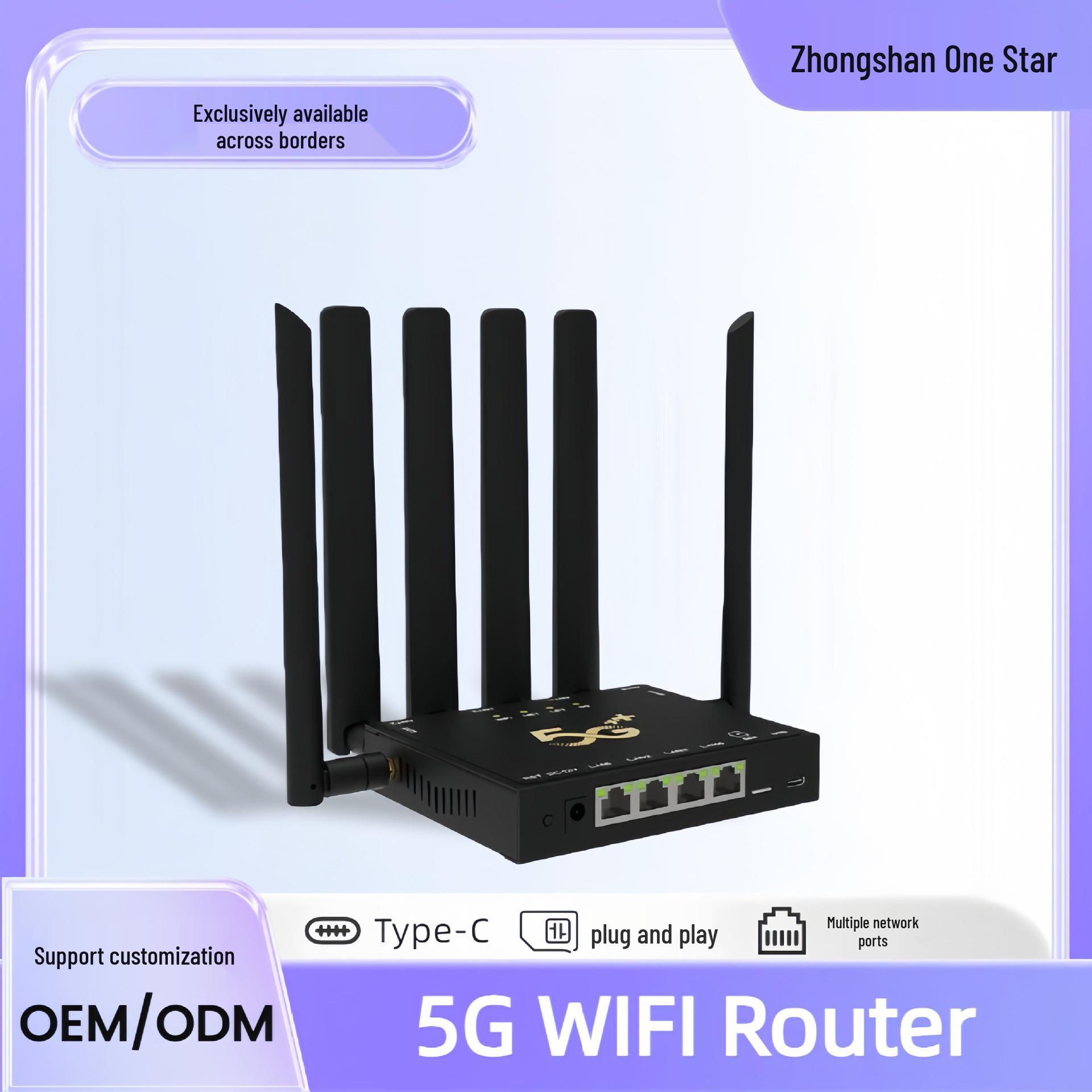 

5G1200M Dual-Band Multi-Antenna Wireless Router with Card Slot (Model: 5GCPE_NR800) US Power