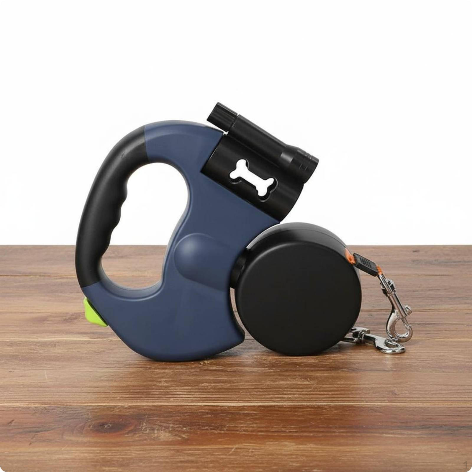 Double Head Leash AutoUntangling Dog Separate Locking Pet Accessory for Outdoor, Blue