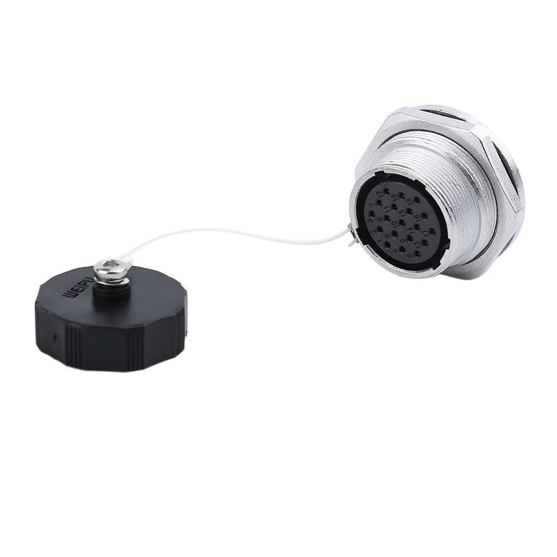 WEIPU WS24 TQ/ZMQ 2 3 4 9 10 12 19 Pin Electrical  Wire Soldering Charger Aviation M24 Connector Metal Power Adapter IP65