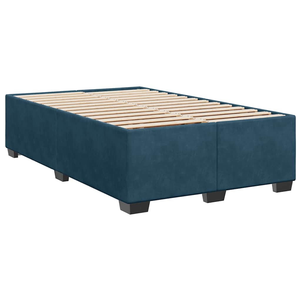 Bed Frame Blue 120 x 200 cm Velvet