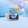 Enamel Charming Brooch With Van Gogh Inspired Whale And Boat Cartoon Character Style