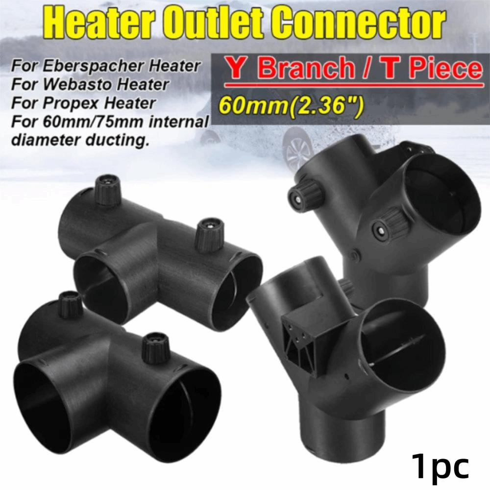 Valve Flap Vent Ducting Adjustable Air Outlet Joiner Branch Splitter Heater Accessory  For Car