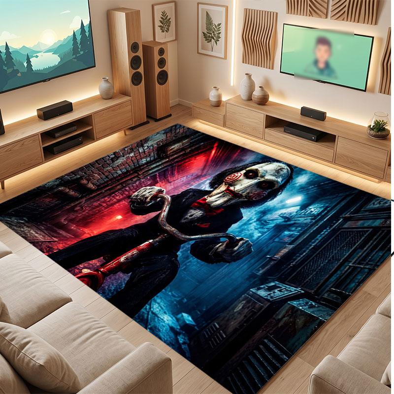 Saw Billy the Puppet Rug Soft Thick Non Slip Floor Carpet for Bedroom Living Room Home Decor