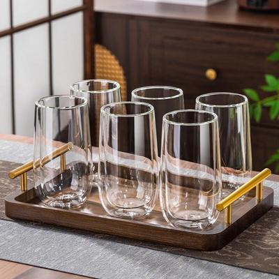 Handun Hitzebeständiges doppelwandiges Glas-Tassenset