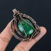 Emerald Pendant, 999 Copper Wire Wrapped Pendant Gemstone Jewelry, Handmade Pendant Amazing Jewelry, Gift For Her