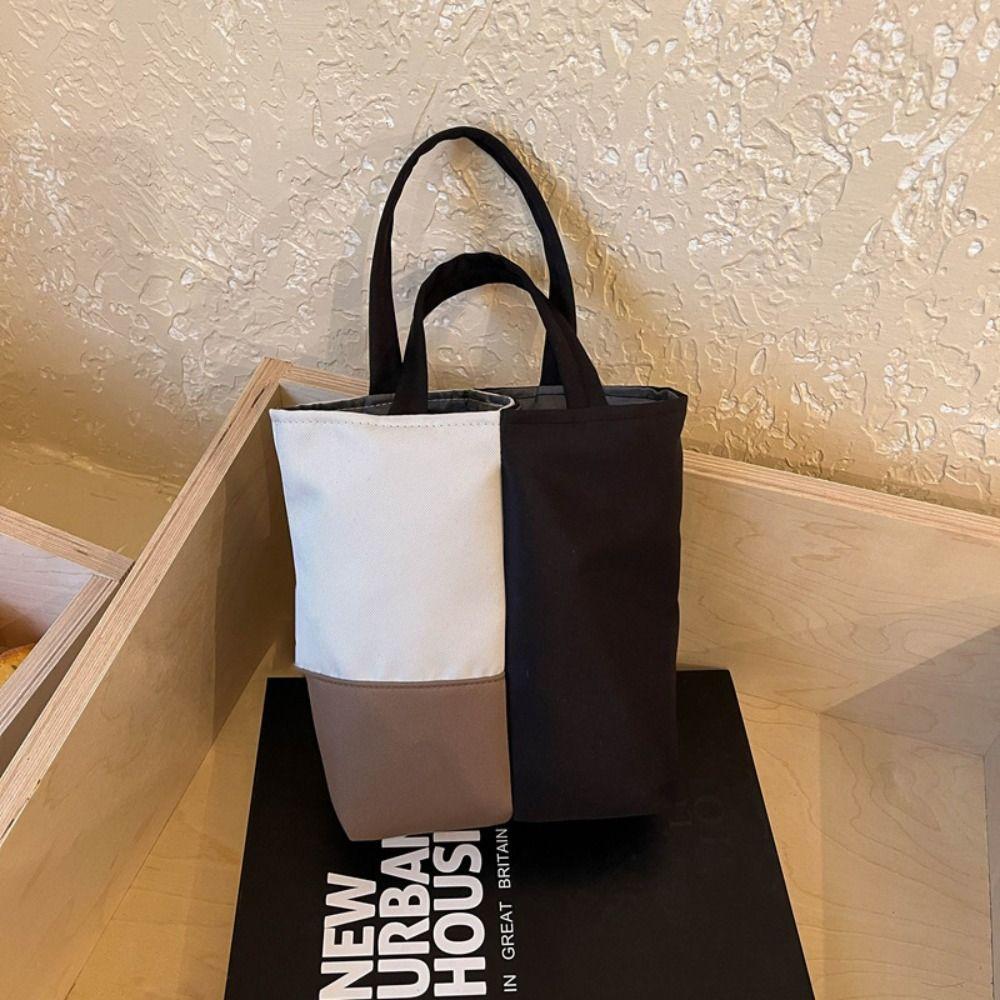 Cloth Water Cup Bag Portable Lunch Box Bag Cute Canvas Handbag  Women