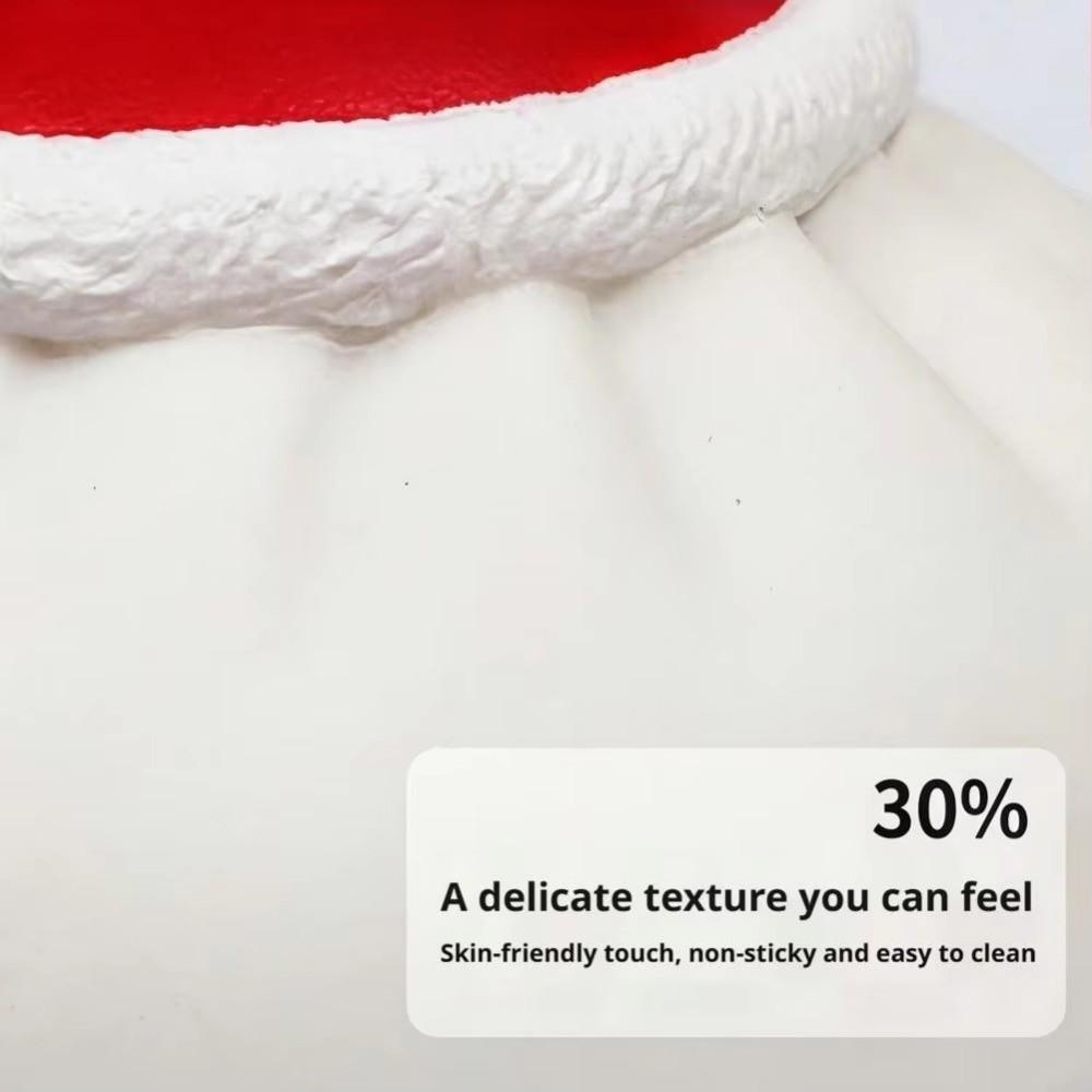 Sound Effect Christmas Hat Bun Squishy Toy Reusable Squeeze Fidget Toy Christmas Gift