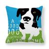 Cartoon Alphabet Dog Series Patterns Digital Printing Short Plush Pillow Covers For Car Sofa Office Cushion Cover Home Goods