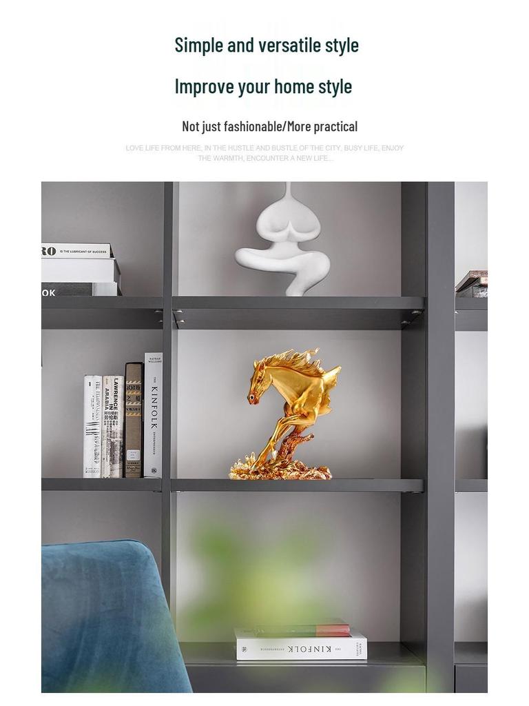 Resin Horse Ornament: Creative Home Decor for Living Room or Entrance