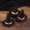 6pcs Mini Witch Hat Halloween Mini Decoration Cover for Crafts Halloween Witch Felt Witch Hats for Crafts Decoration Halloween