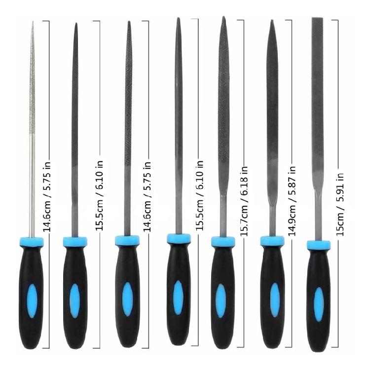 13Piece Sturdy Steel File Collection with Cleaning Brush Functional Shaping Tool for Professional and DIY Use