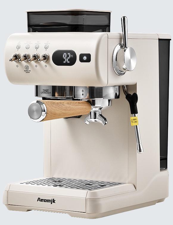 Italian Semi-Automatic Coffee Machine with Temperature Control, Low-Pressure Extraction, and Milk Frothing