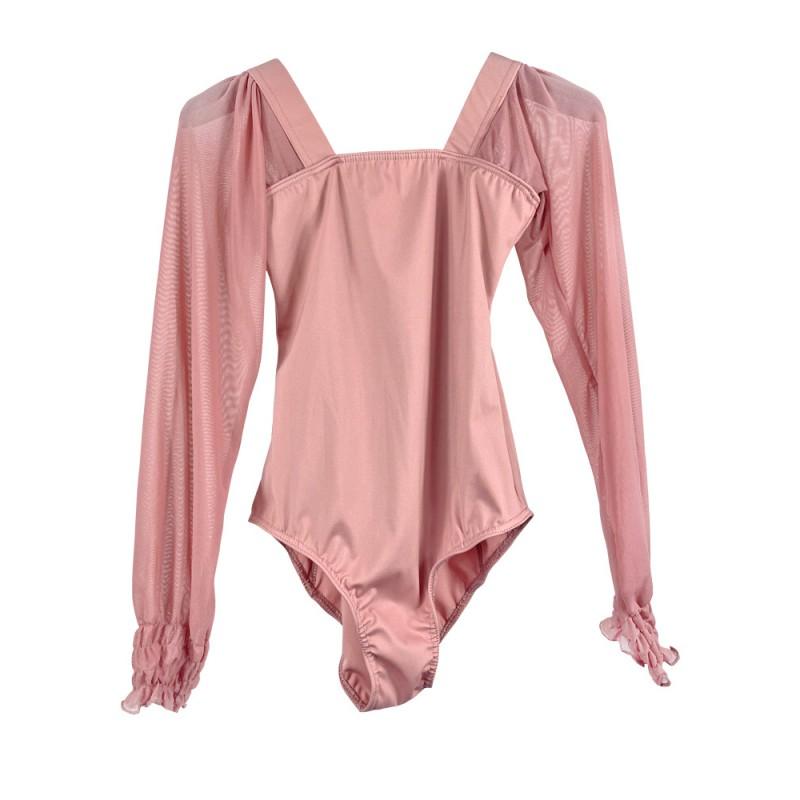 Womens Ballet Leotard White Stretch Dancewear Contemporary Chinese Dance Aerial Yoga Fitness Training