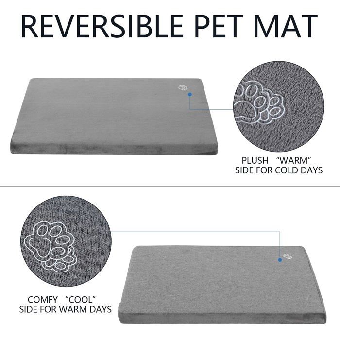 Matelas Pour Animaux - EMPSIGN - E1201 - 58,4 X 40,6 X 7,6 Cm - Résistant À L'eau - Réversible